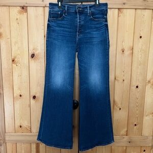 Lil Tomcat Roller Sneak MOTHER Dark Blue Sixth Sense Flare Jeans Sz 32